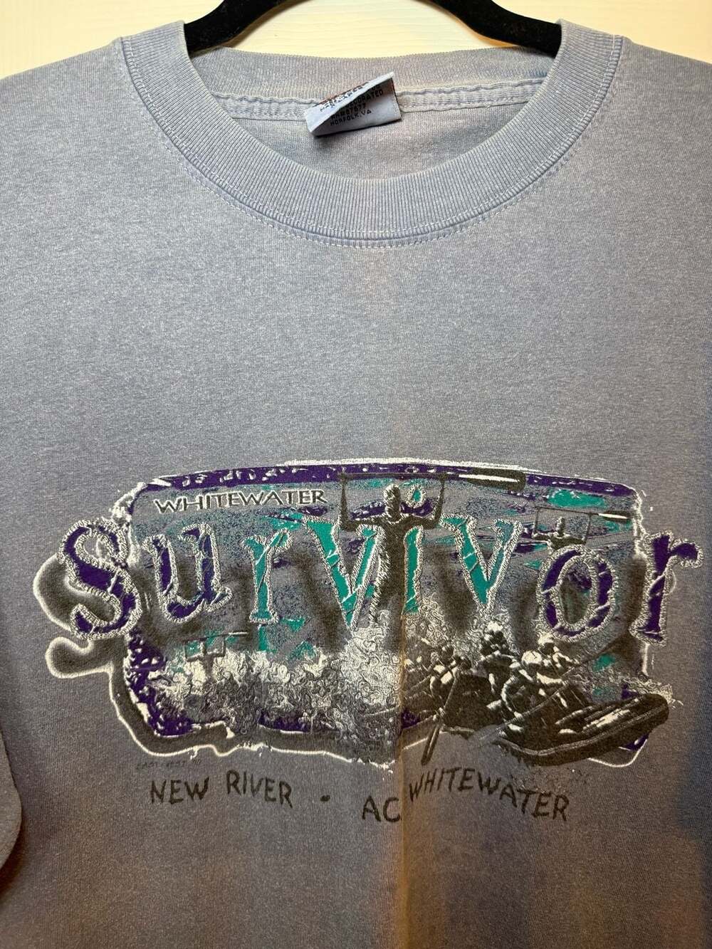 Jensen Activewear Vintage ACE Whitewater New River Survivor T-Shirt Size XL